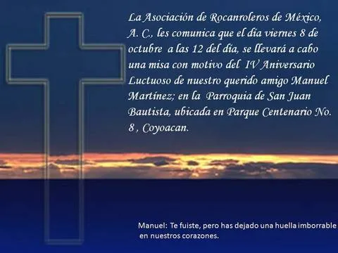 rockenmexico: Misa en honor de Manuel Martinez