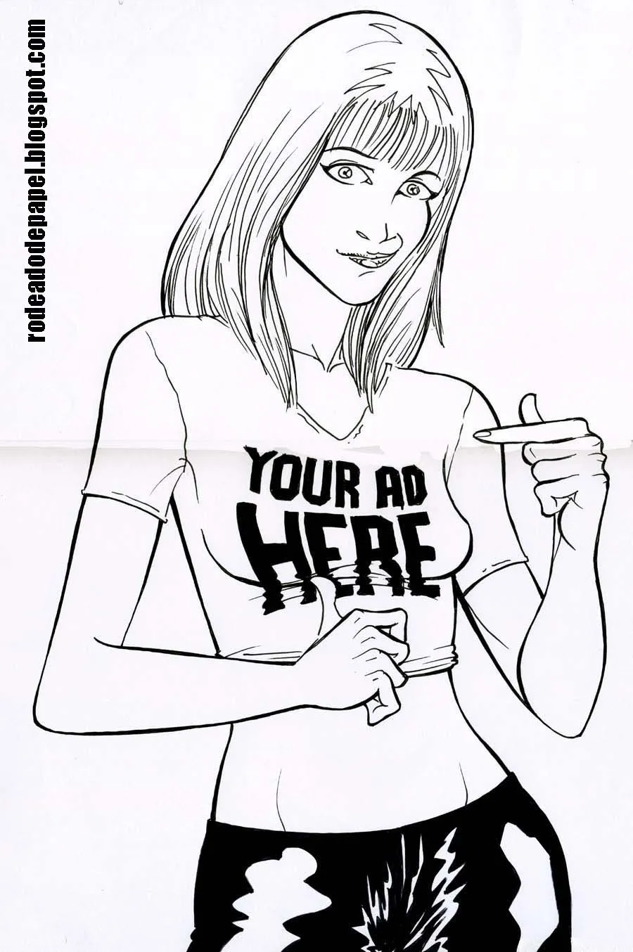 RODEADO DE PAPEL 2014: MIS DIBUJOS: LA MUJER ANUNCIO RODEADO DE PAPEL 2014: MIS DIBUJOS: LA MUJER ANUNCIO