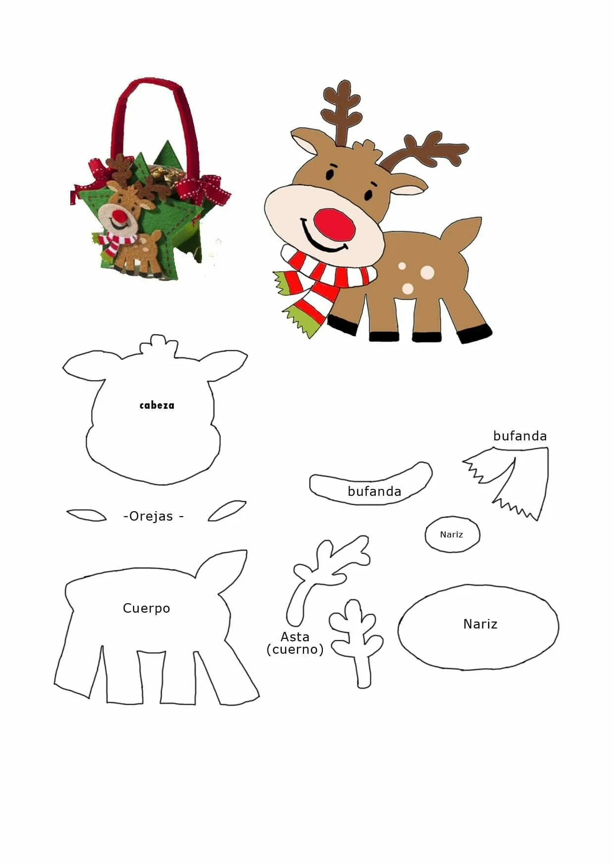 Rodolfo el Reno | Felt crafts christmas, Diy felt christmas ornaments, Christmas crafts Rodolfo el Reno | Felt crafts christmas, Diy felt christmas ornaments, Christmas crafts