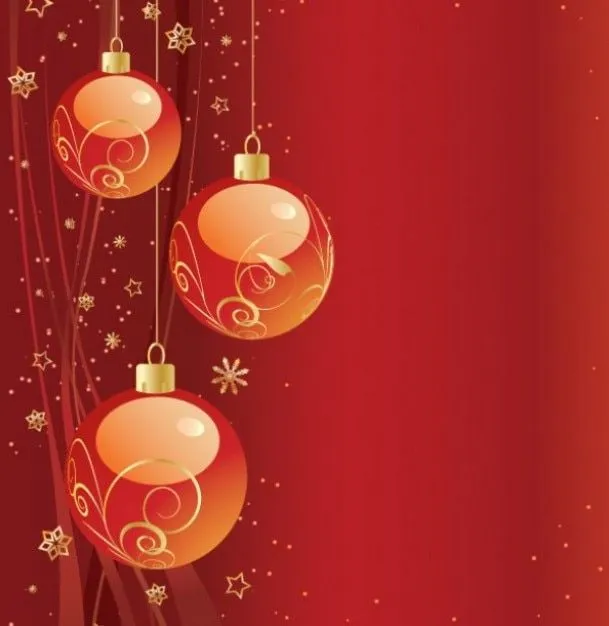 Rojo brillante bolas de navidad de fondo | Descargar Vectores gratis Rojo brillante bolas de navidad de fondo | Descargar Vectores gratis