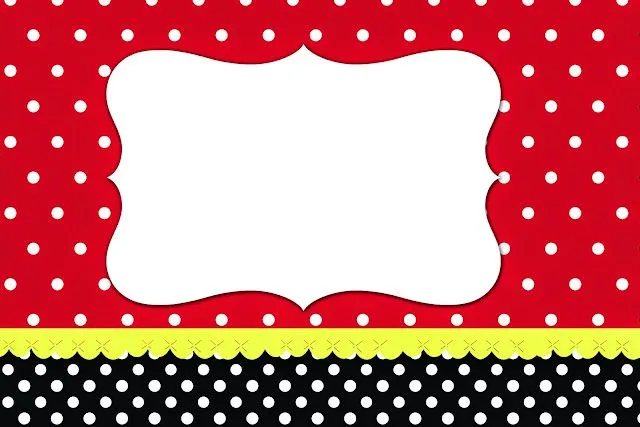 Rojo, Negro y Lunares Blancos: Invitaciones para Imprimir Gratis ... Rojo, Negro y Lunares Blancos: Invitaciones para Imprimir Gratis ...