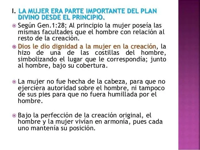El rol de la mujer en la BIBLIA