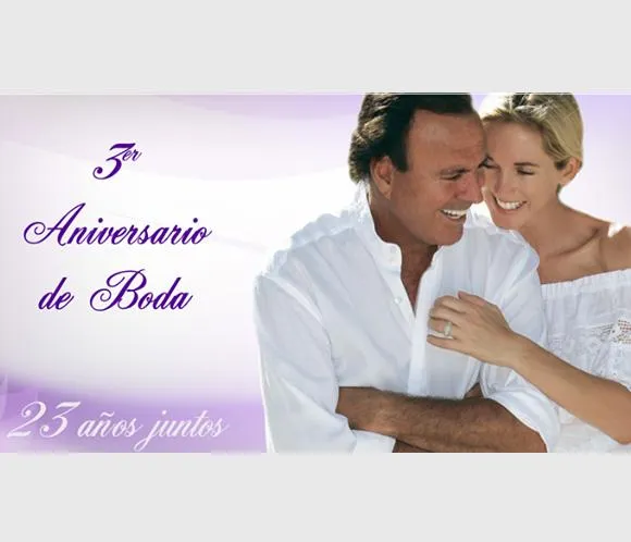 La romántica felicitación de Julio Iglesias a Miranda por su ... La romántica felicitación de Julio Iglesias a Miranda por su ...