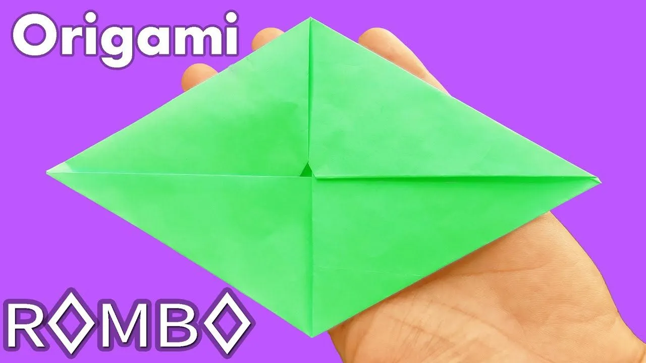Como hacer un Rombo de PAPEL - ORIGAMI - YouTube Como hacer un Rombo de PAPEL - ORIGAMI - YouTube