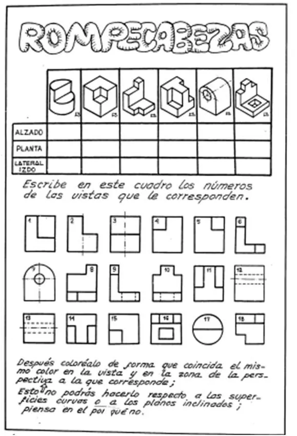 3. Rompecabezas | Aprendiendo el Dibujo Tecnico 3. Rompecabezas | Aprendiendo el Dibujo Tecnico