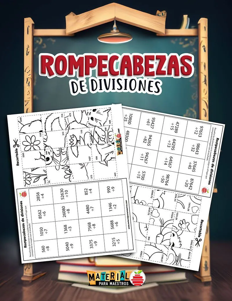 Rompecabezas de divisiones - Material para Maestros