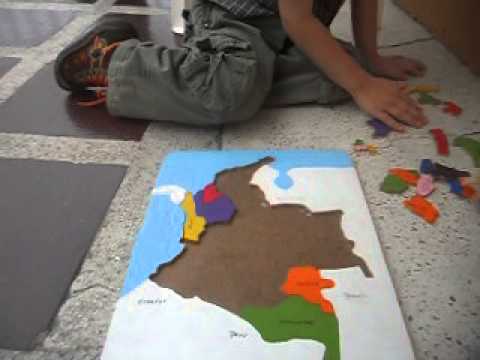 Rompecabezas Mapa de Colombia Hecho por Juan Martín 2 AÑOS - YouTube