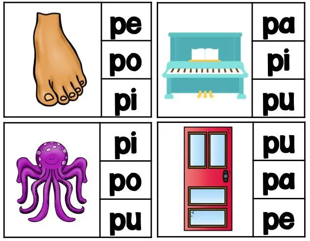 Rompecabezas de dos niveles - 1 silabas 2 - palabras completas ... Rompecabezas de dos niveles - 1 silabas 2 - palabras completas ...