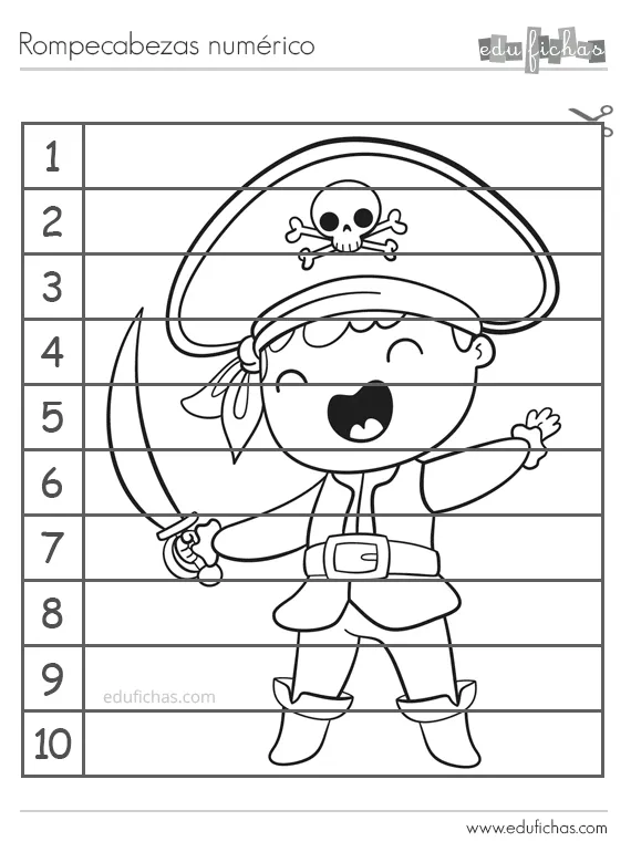 Rompecabezas Numéricos | Recortables de Puzzles con Números Rompecabezas Numéricos | Recortables de Puzzles con Números