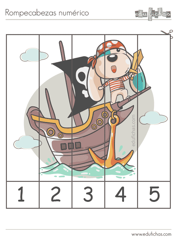 Rompecabezas Numéricos | Recortables de Puzzles con Números Rompecabezas Numéricos | Recortables de Puzzles con Números