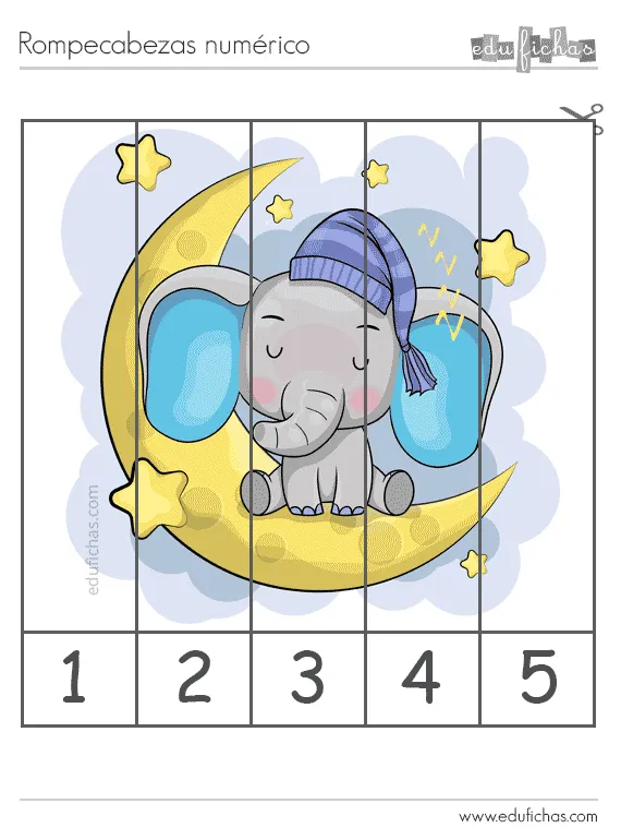 Rompecabezas Numéricos | Recortables de Puzzles con Números Rompecabezas Numéricos | Recortables de Puzzles con Números