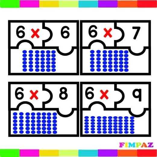 ROMPECABEZAS DE LAS TABLAS DE MULTIPLICAR