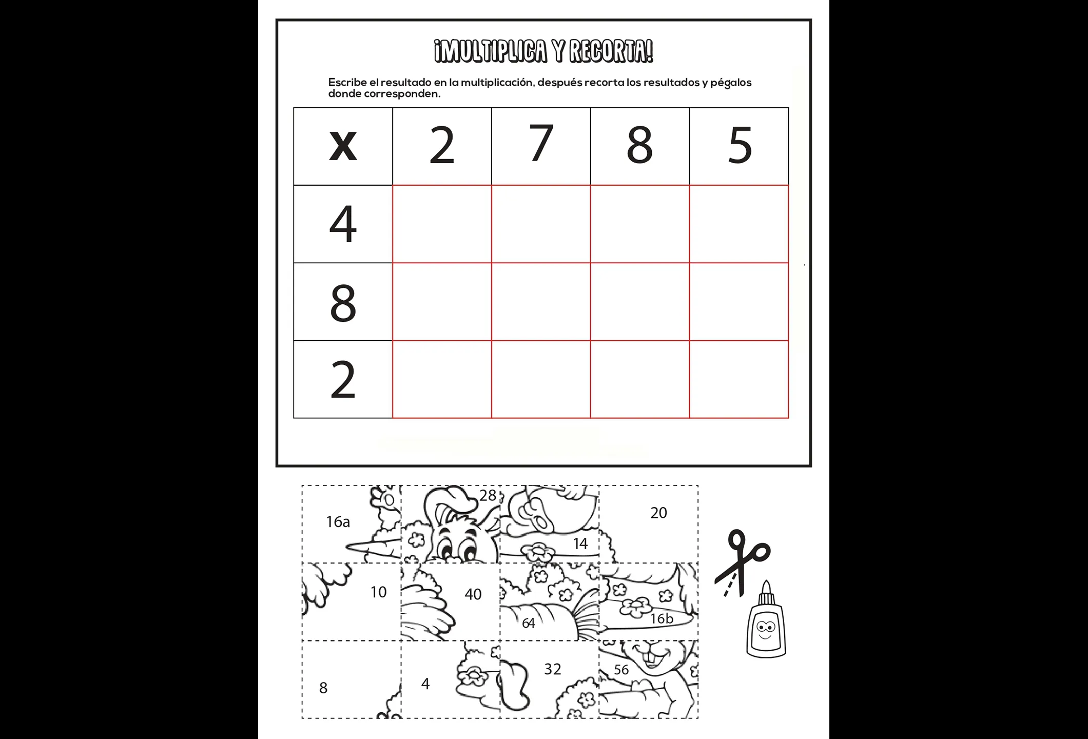 Rompecabezas de las tablas de multiplicar - Matemáticas - Didácticos México Rompecabezas de las tablas de multiplicar - Matemáticas - Didácticos México