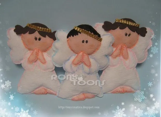 ronycreativa: ANGELITOS DE PAPEL CREPE