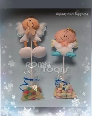 ronycreativa: ANGELITOS DE PAPEL CREPE