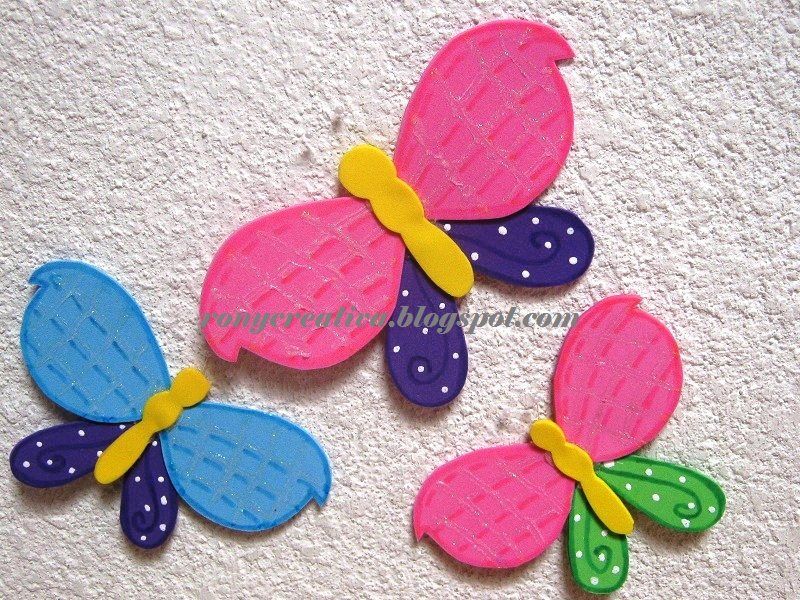 ronycreativa: PRIMAVERA!!!! APRENDE A HACER LINDAS MARIPOSAS DE FOMI ronycreativa: PRIMAVERA!!!! APRENDE A HACER LINDAS MARIPOSAS DE FOMI