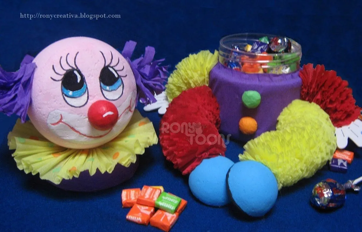 ronycursosdisponibles: PAYASO DULCERO EN PAPEL CREPE