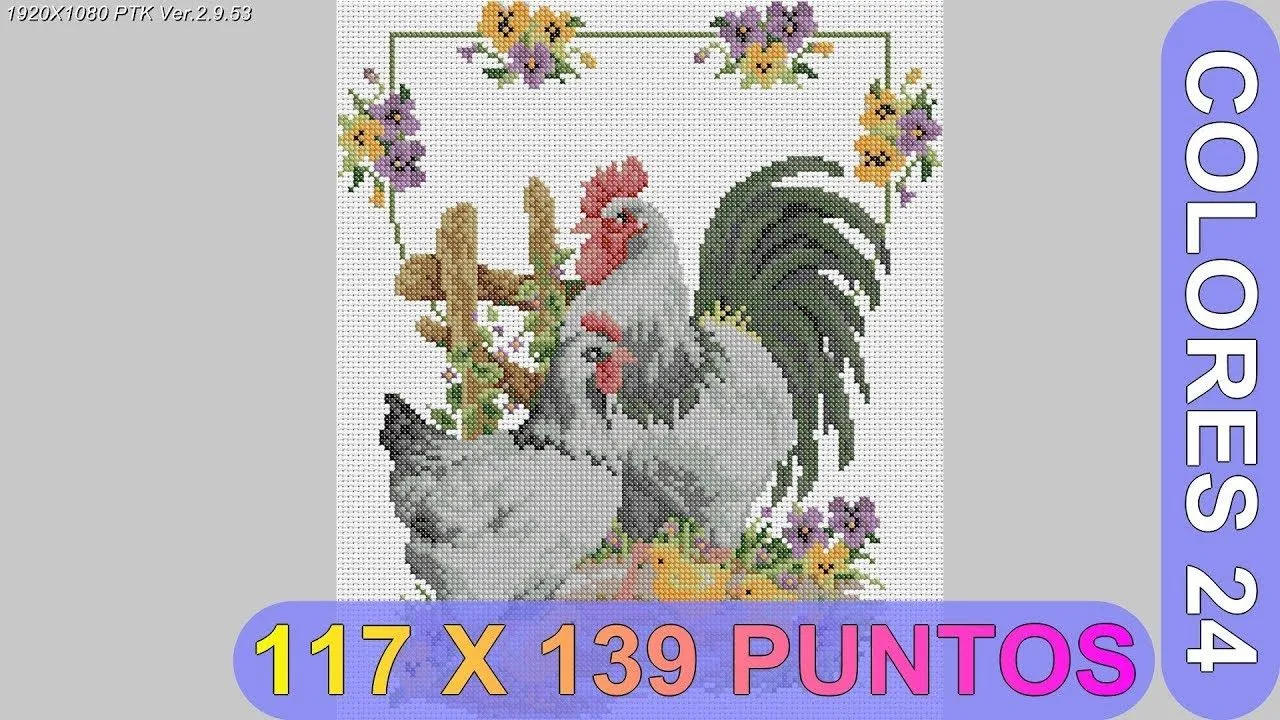 Rooster and chickens on the farm with chicks, Link Virtual cross stitch embroidery, Poultry scene - YouTube Rooster and chickens on the farm with chicks, Link Virtual cross stitch embroidery, Poultry scene - YouTube