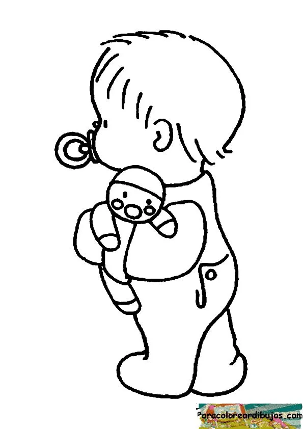 bebe con chupete para colorear | Colorear dibujos bebe con chupete para colorear | Colorear dibujos