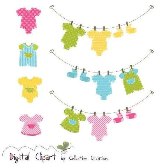 Ropa de bebé en papel - Imagui