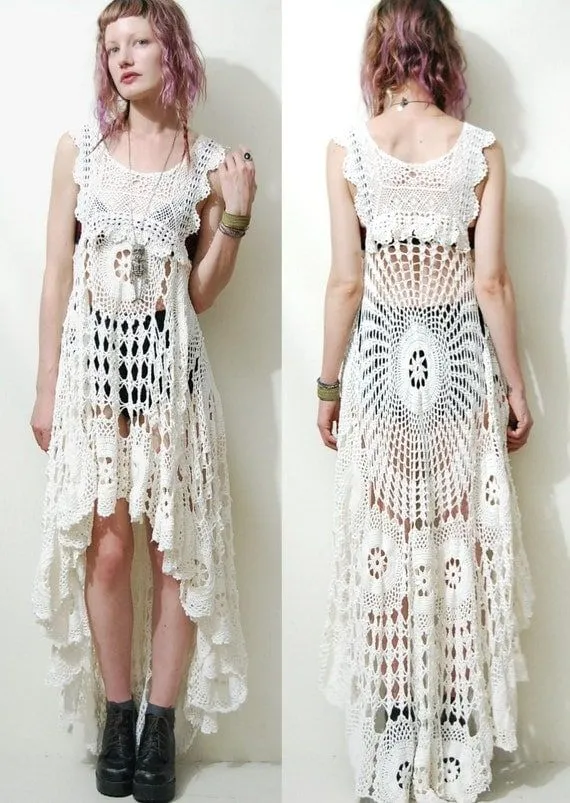 GALERA DEL SOL: Vestido a crochet precioso