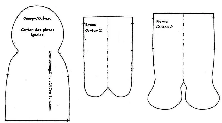 Moldes para ropas de muñecas - Imagui