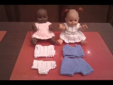 Ropa para muñecas realizadas a ganchillo - YouTube Ropa para muñecas realizadas a ganchillo - YouTube