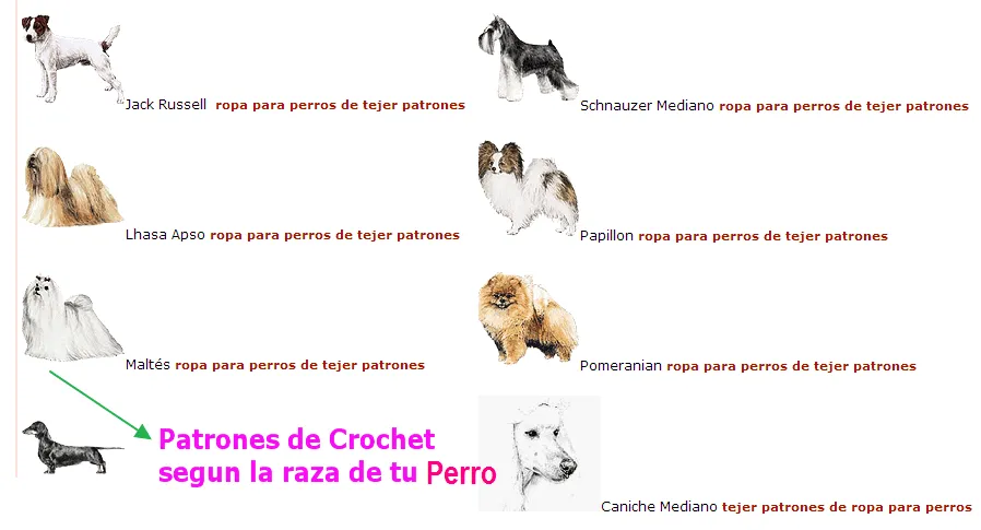 Ropa perro crochet patron - Imagui