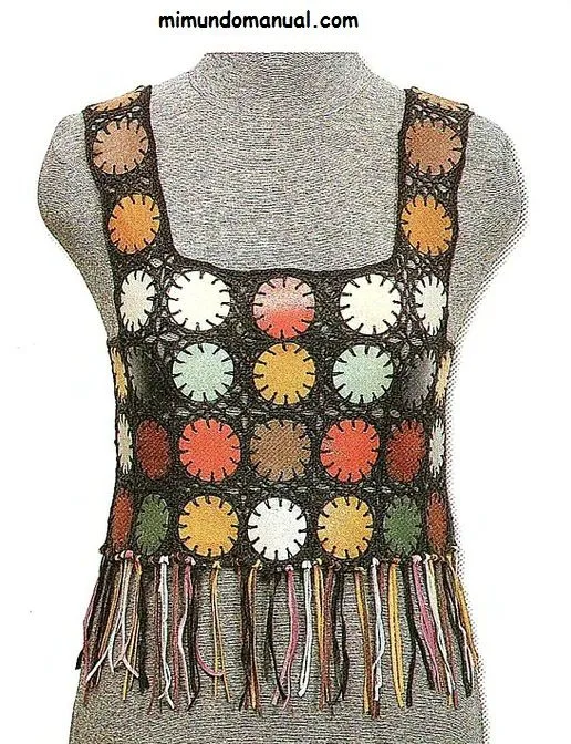 Ropa tejida a crochet y cuero ~ Mimundomanual Ropa tejida a crochet y cuero ~ Mimundomanual
