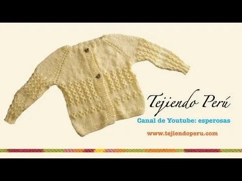 Ropón o chaquetita para bebé - Tejiendo Perú
