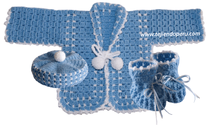 Ropón o chaquetita para bebé - Tejiendo Perú Ropón o chaquetita para bebé - Tejiendo Perú
