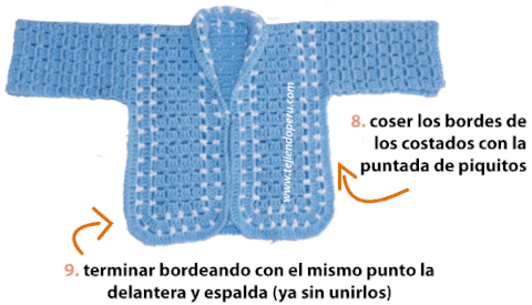 Ropón o chaquetita para bebé - Tejiendo Perú Ropón o chaquetita para bebé - Tejiendo Perú