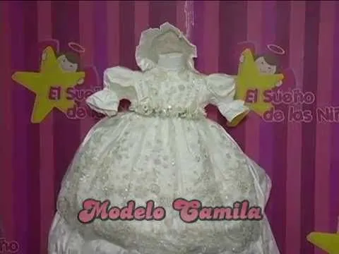 Ropón desmontable de Bautizo para niña en shantung. Mod. Camila ... Ropón desmontable de Bautizo para niña en shantung. Mod. Camila ...