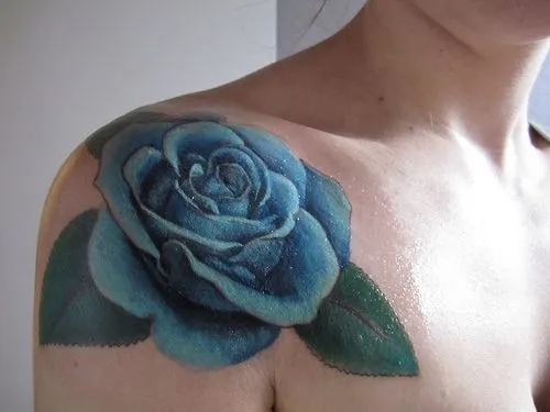 Rosa azul | Tattoo | Pinterest | Realistic Flower Tattoo, Flower ...