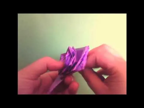 como hacer una rosa con cinta de regalo - YouTube