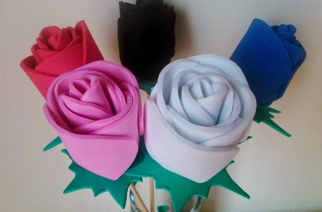 Rosa de goma eva o foami - Todo en Goma Eva Rosa de goma eva o foami - Todo en Goma Eva