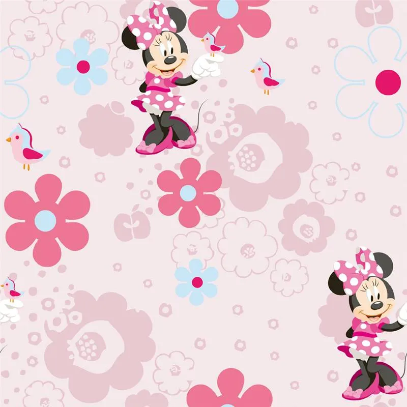 Rosa - DF72199 - Disney Minnie Mouse - Primavera Caminar - Papel ...