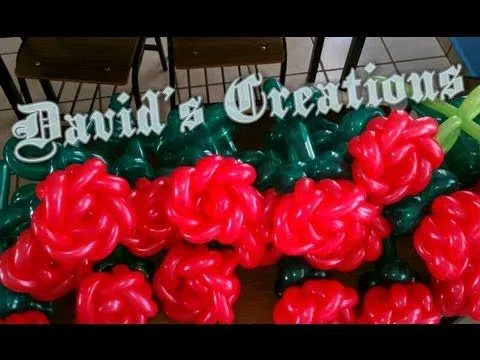 Como hacer una Rosa con globos - Decoraciones con globos - YouTube