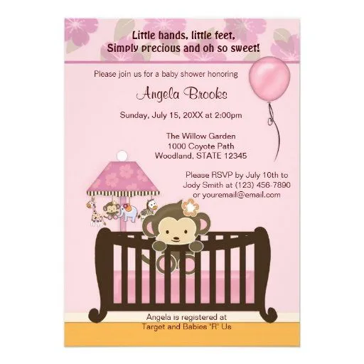 Invitaciónes de changuita para baby shower - Imagui Invitaciónes de changuita para baby shower - Imagui