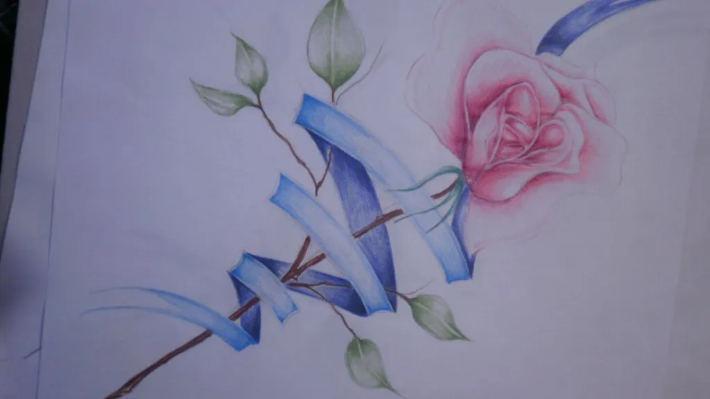 Rosa con Liston German Vargas Castillo - Artelista. Rosa con Liston German Vargas Castillo - Artelista.