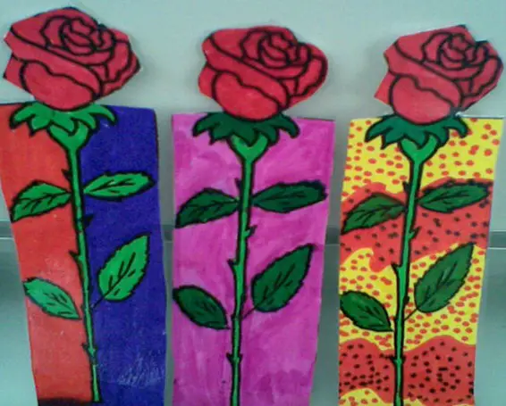 Rosa Marca Páginas para Imprimir | Manualidades Infantiles Rosa Marca Páginas para Imprimir | Manualidades Infantiles