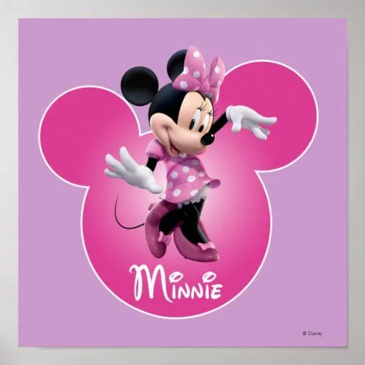 Rosa de Minnie Mouse Poster de Zazzle.