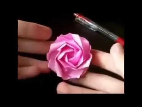 Como hacer una rosa de papel origami paso a paso - YouTube