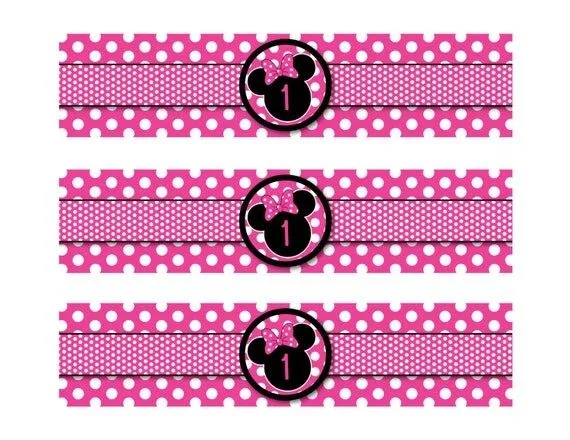 Rosa Polka Dot Minnie Mouse etiquetas de por HeathersCreations11 Rosa Polka Dot Minnie Mouse etiquetas de por HeathersCreations11