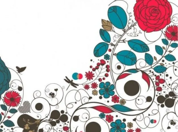 Rosa roja patrón de flores sobre fondo blanco | Descargar Vectores ... Rosa roja patrón de flores sobre fondo blanco | Descargar Vectores ...