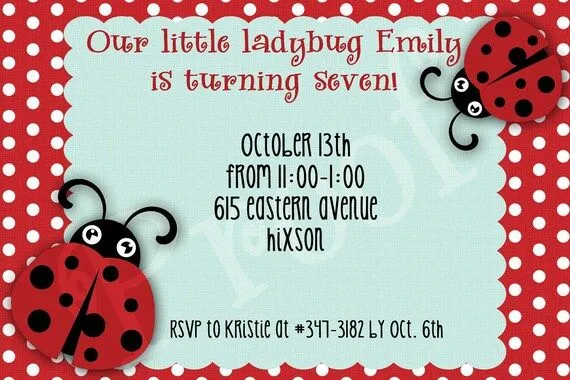 Rosa o rojo Ladybug invitación Lady bug por KinsleysKloset Rosa o rojo Ladybug invitación Lady bug por KinsleysKloset