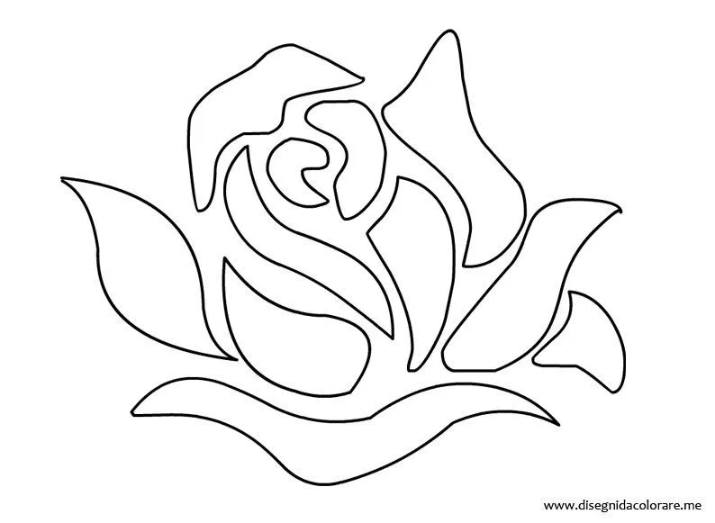 Rosa stencil | Disegni da colorare