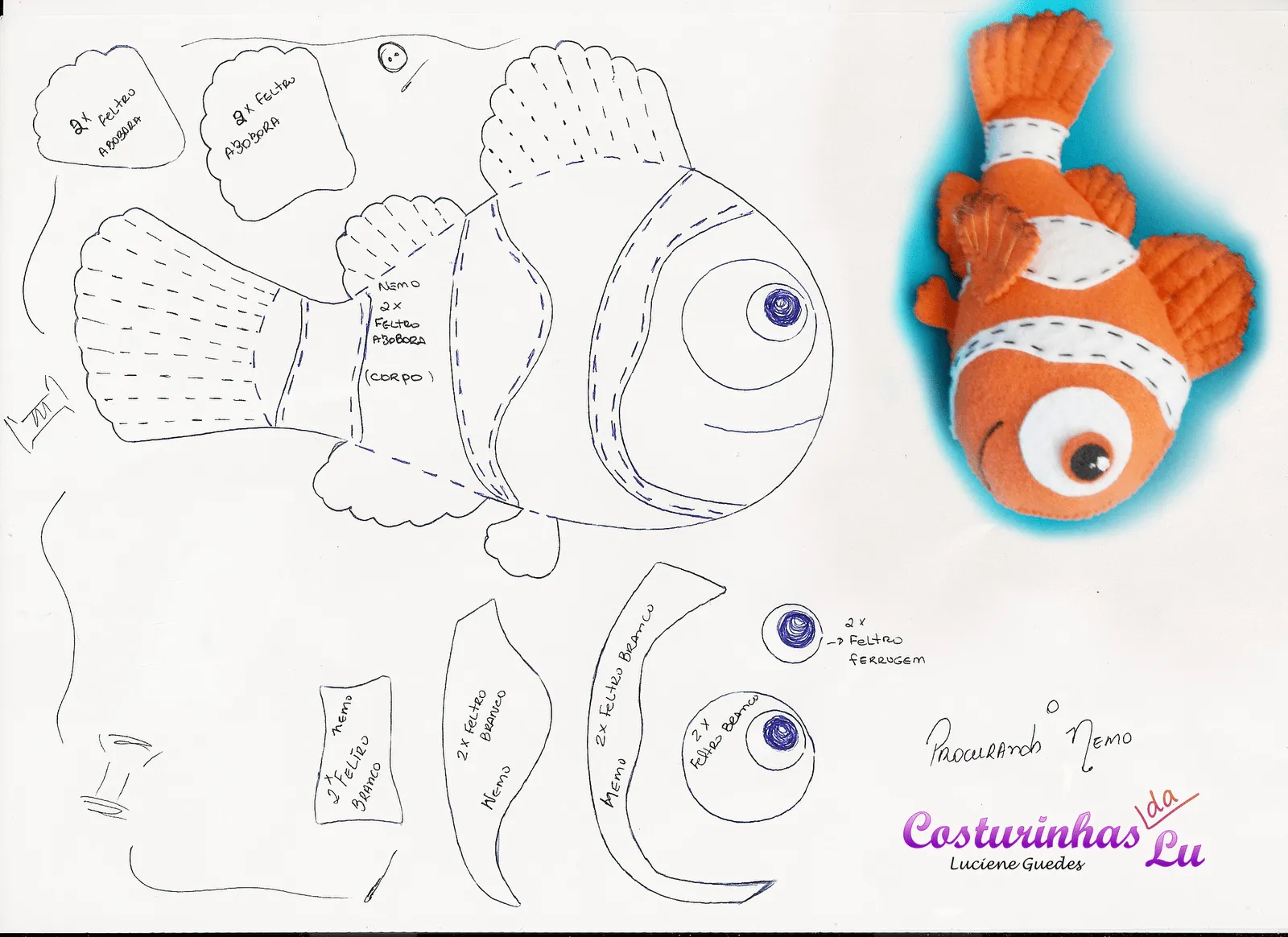 ROSANA ARTE E DICAS : Molde Nemo ROSANA ARTE E DICAS : Molde Nemo