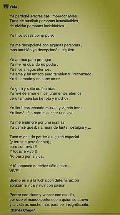 ROSANA FRANCO on Twitter: ""VIDA" poema de Charles Chaplin. http ... ROSANA FRANCO on Twitter: ""VIDA" poema de Charles Chaplin. http ...