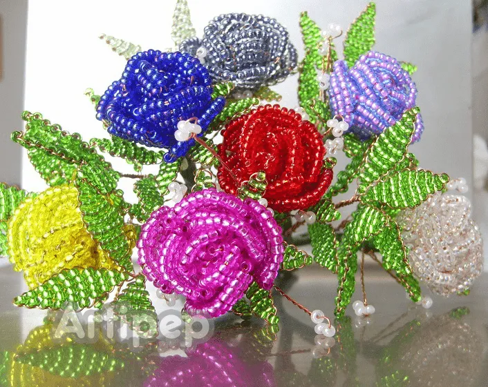 Rosas artesanales de abalorios | Manualidades